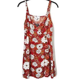 Forever 21 Red/Multi Floral Print Dress, 0X - NWT